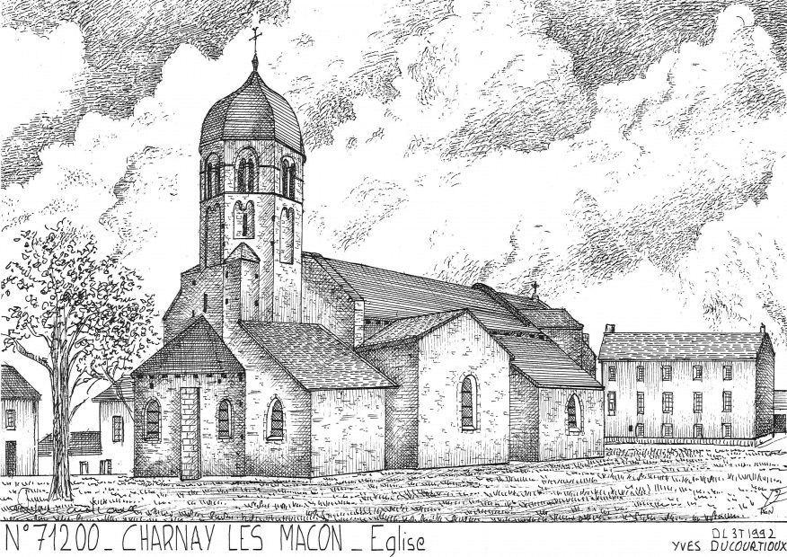 N 71200 - CHARNAY LES MACON - église